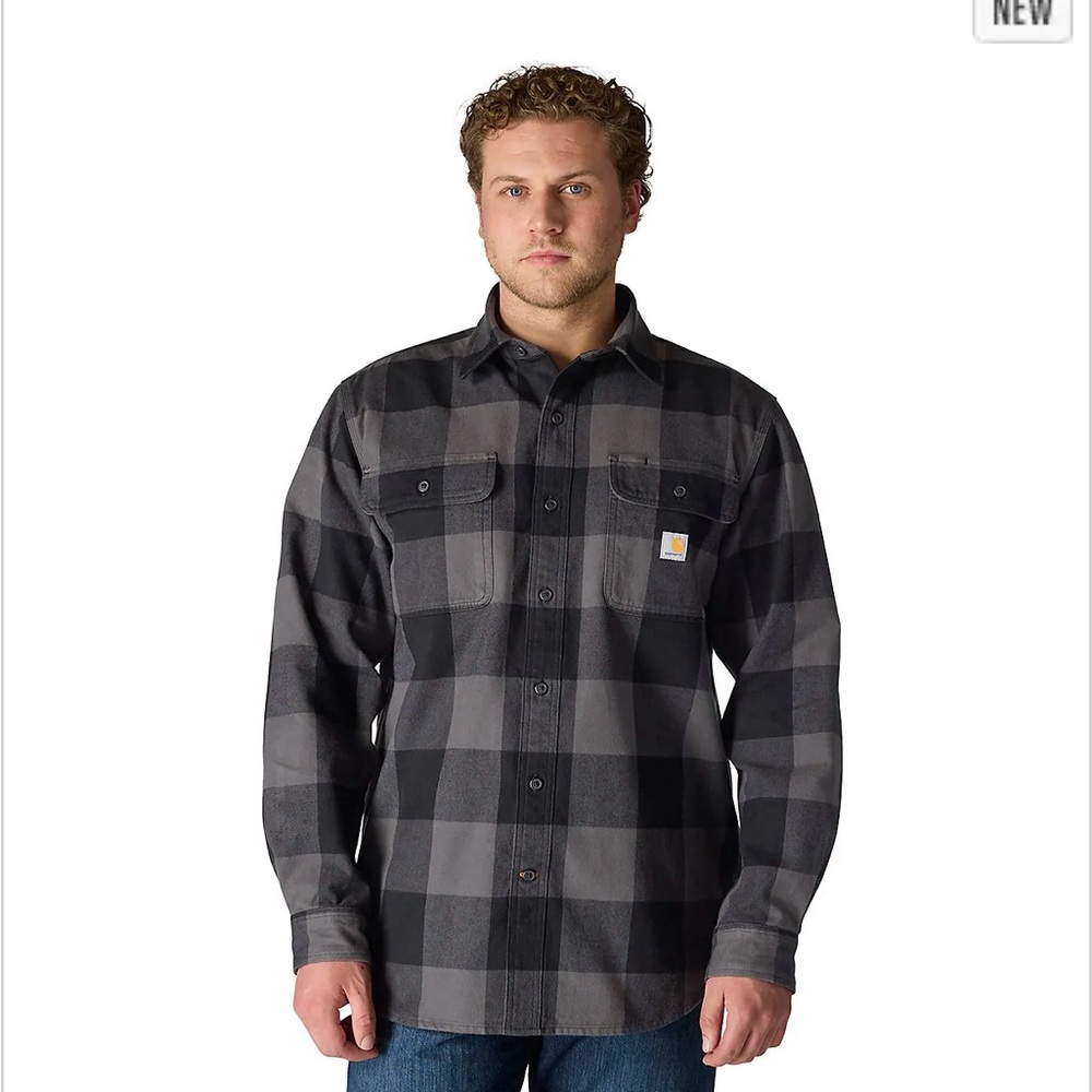 Carhartt LOOSE FIT HEAVYWEIGHT FLANNEL LONG-SLEEVE PLAID SHIRT